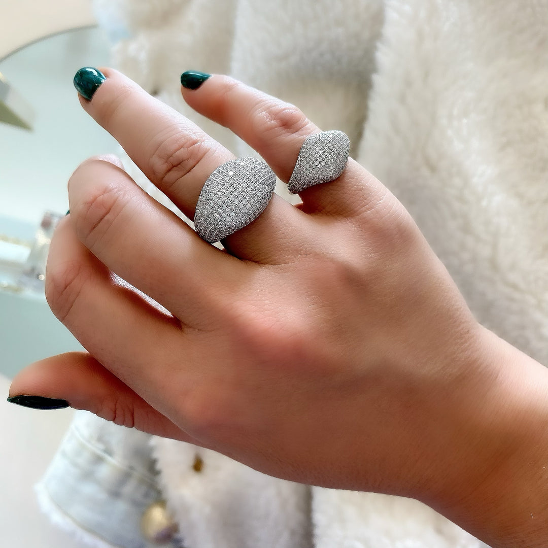 PAVÉ PUFF CHEAVLIER (925 STERLING SILVER)