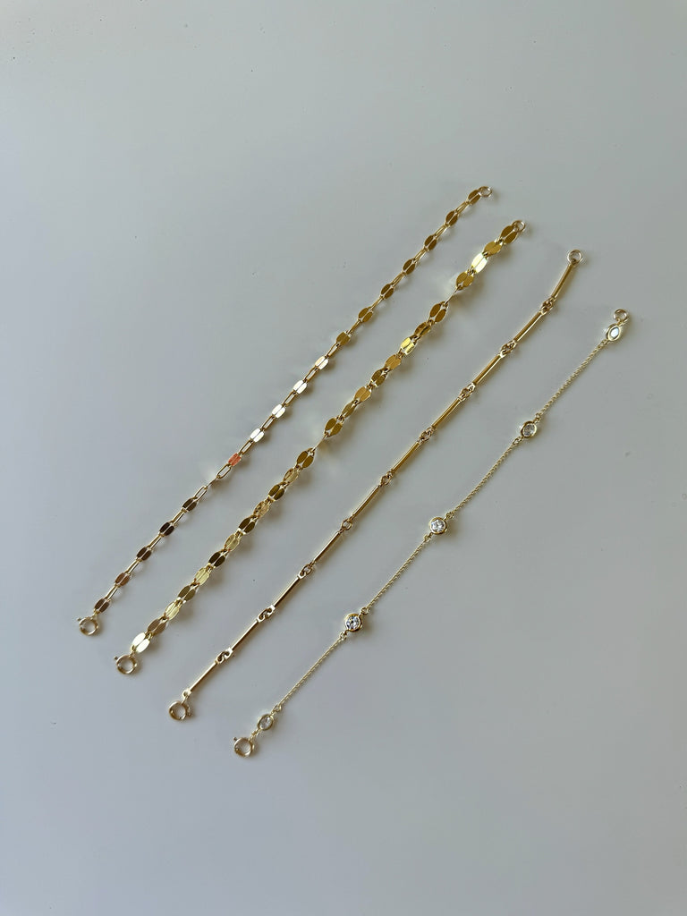 SOL LAYERING BRACELETS (14K GOLD FILLED)