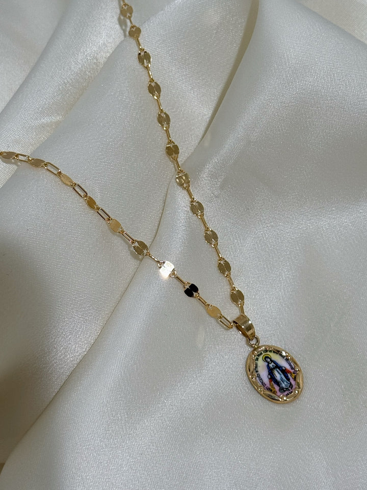 14K VINTAGE PAINTED ICON