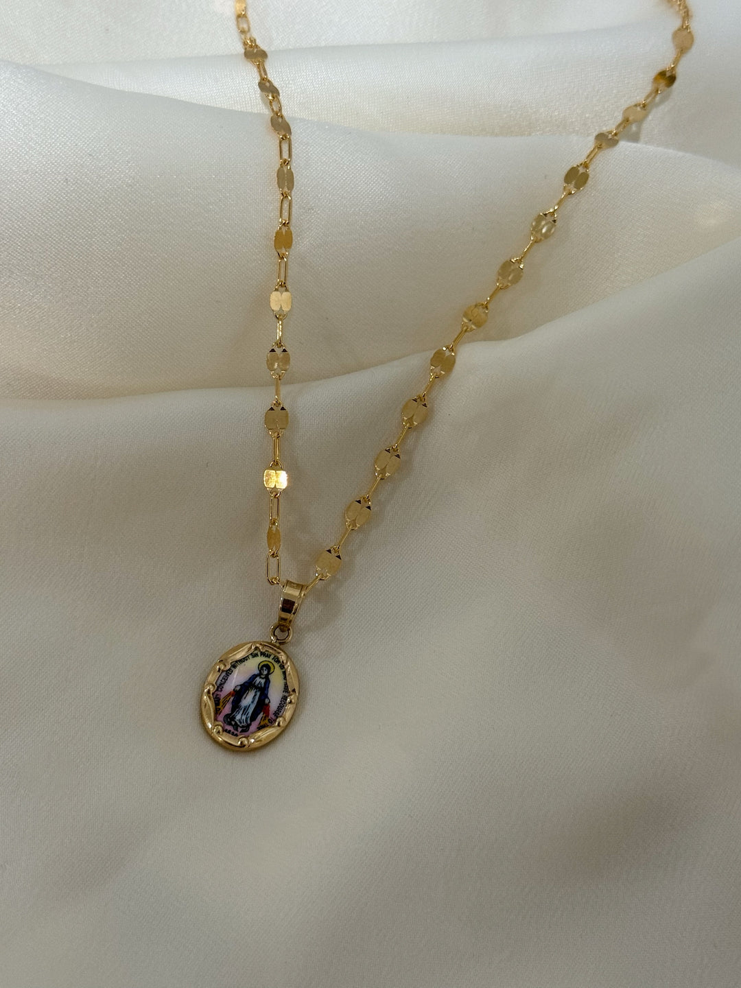14K VINTAGE PAINTED ICON