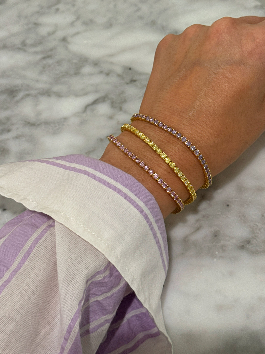 COLOR STORY TENNIS BRACELETS (925 MOISSANITE)