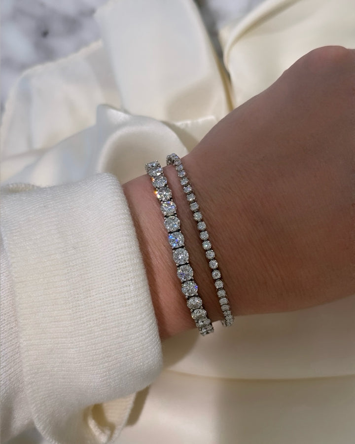 MINI LUXE DREAM TENNIS BRACELET (925 MOISSANITE)