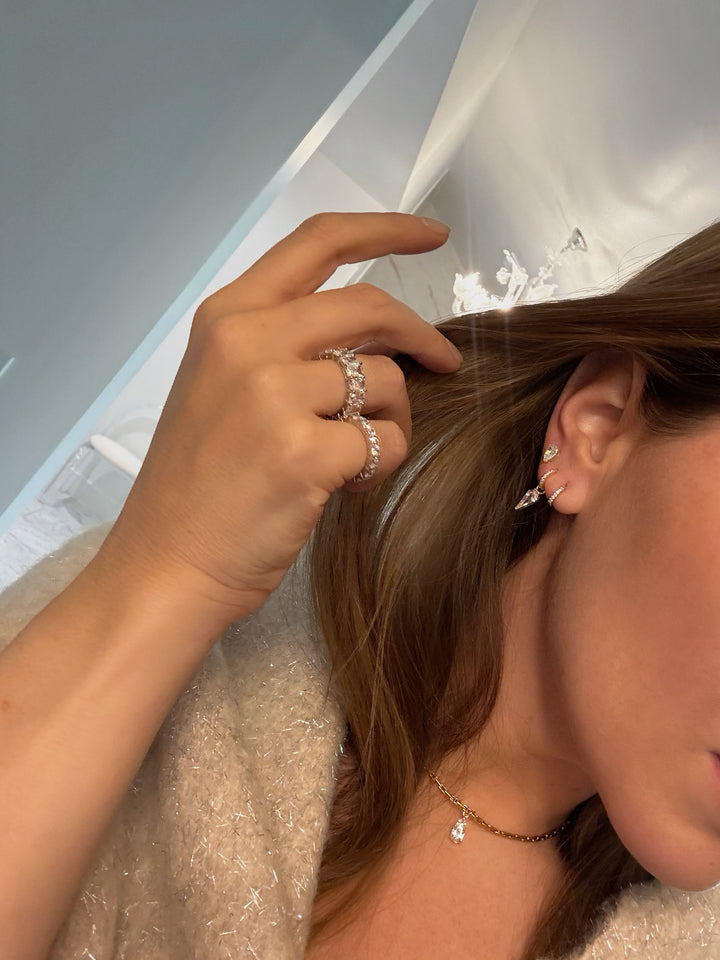 MULTI ICE SPIKE HOOPS (925 STERLING SILVER)