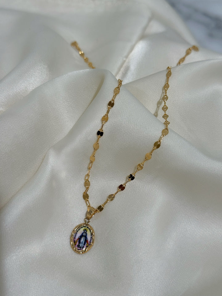 14K VINTAGE PAINTED ICON