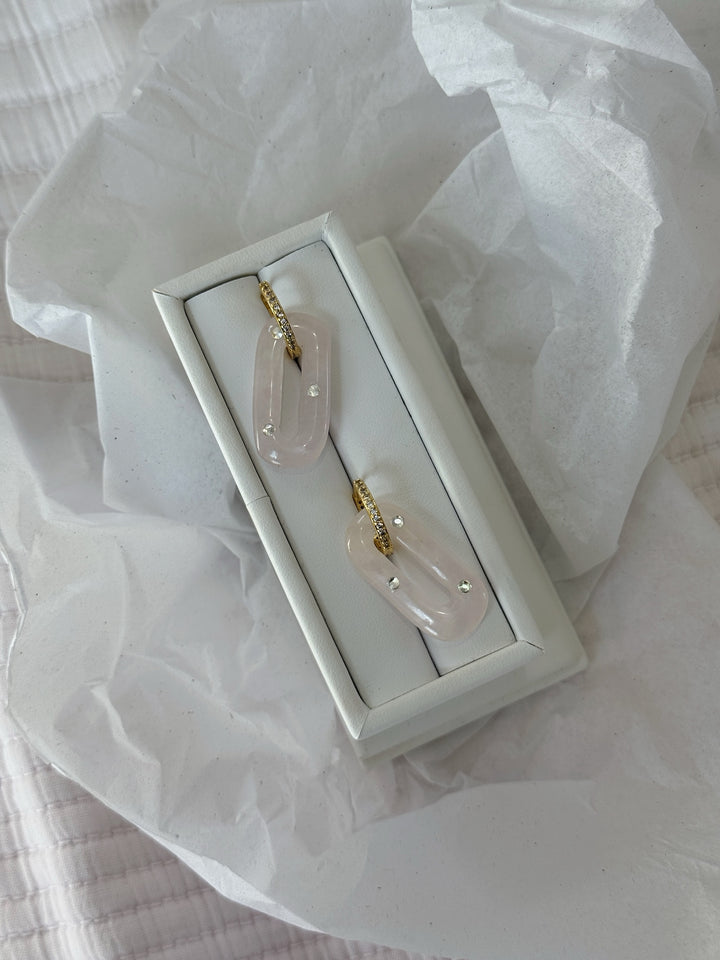 CHIFFON STONE HOOPS