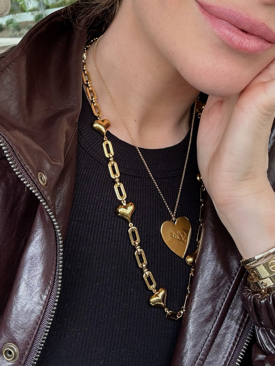 SLEEK CITY HEART CHAIN
