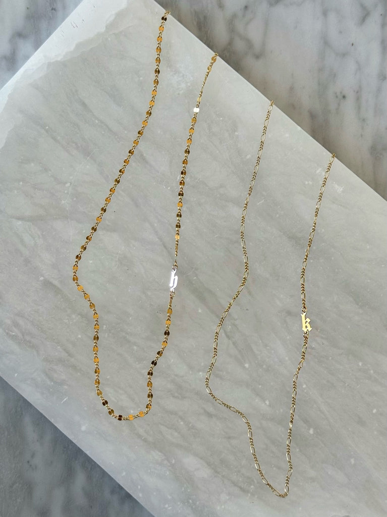 MY LOVER INITIAL CHAINS (14K GOLD FILLED)