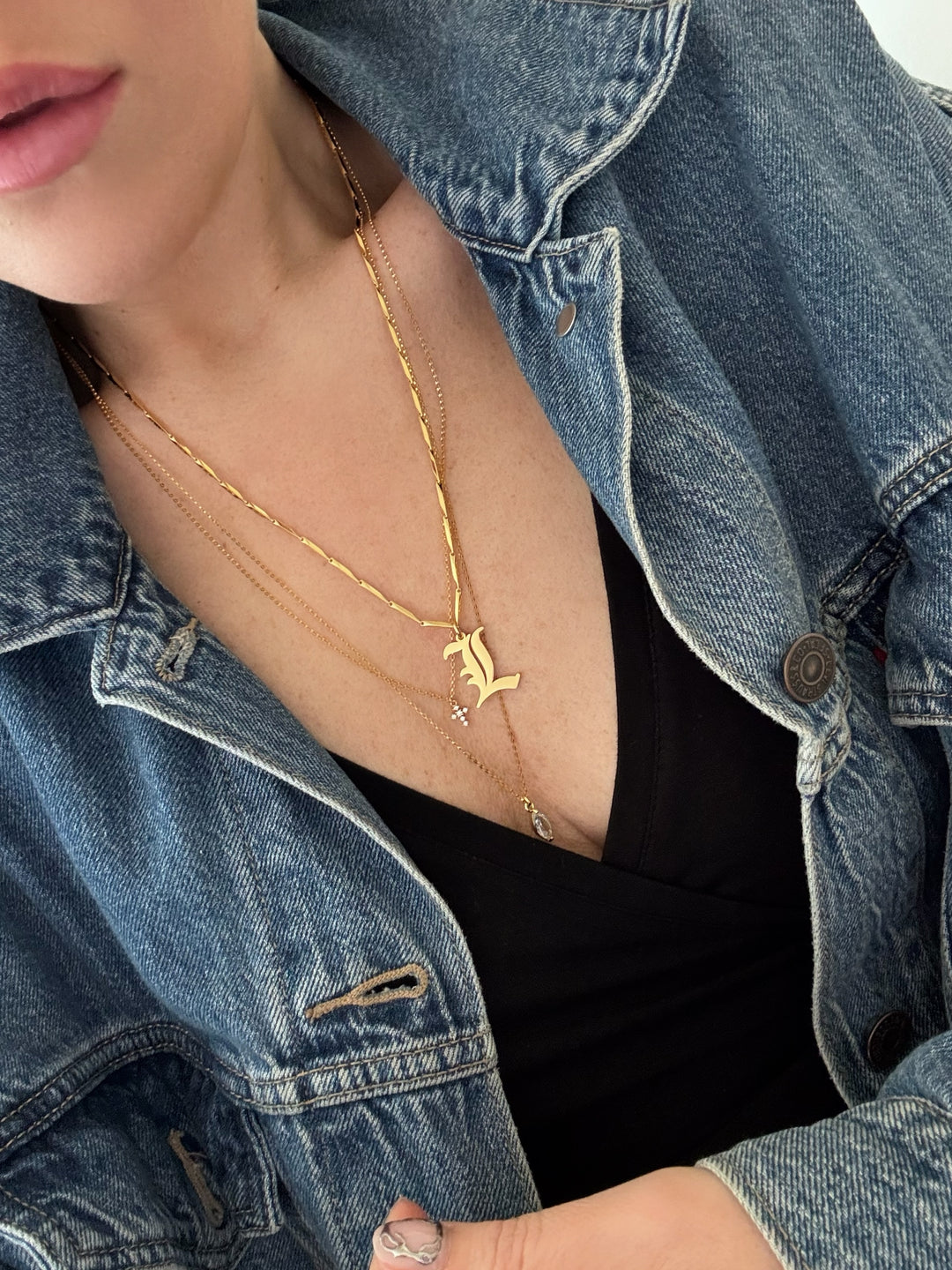 CRYSTAL FLOSS NECKLACES (14K GOLD FILLED)