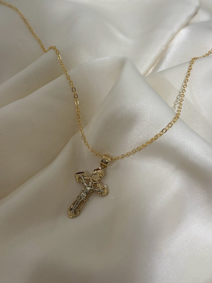 14K ICONIC GLORY CROSS