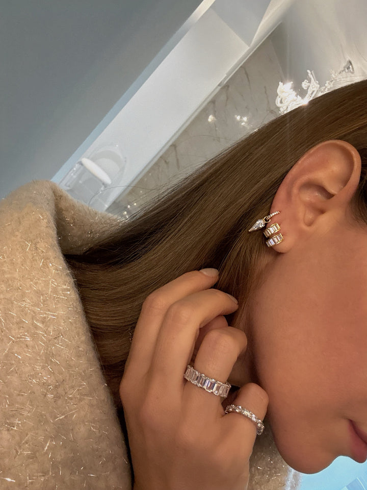 THE PERFECT BAGUETTE HOOP (925 STERLING SILVER)