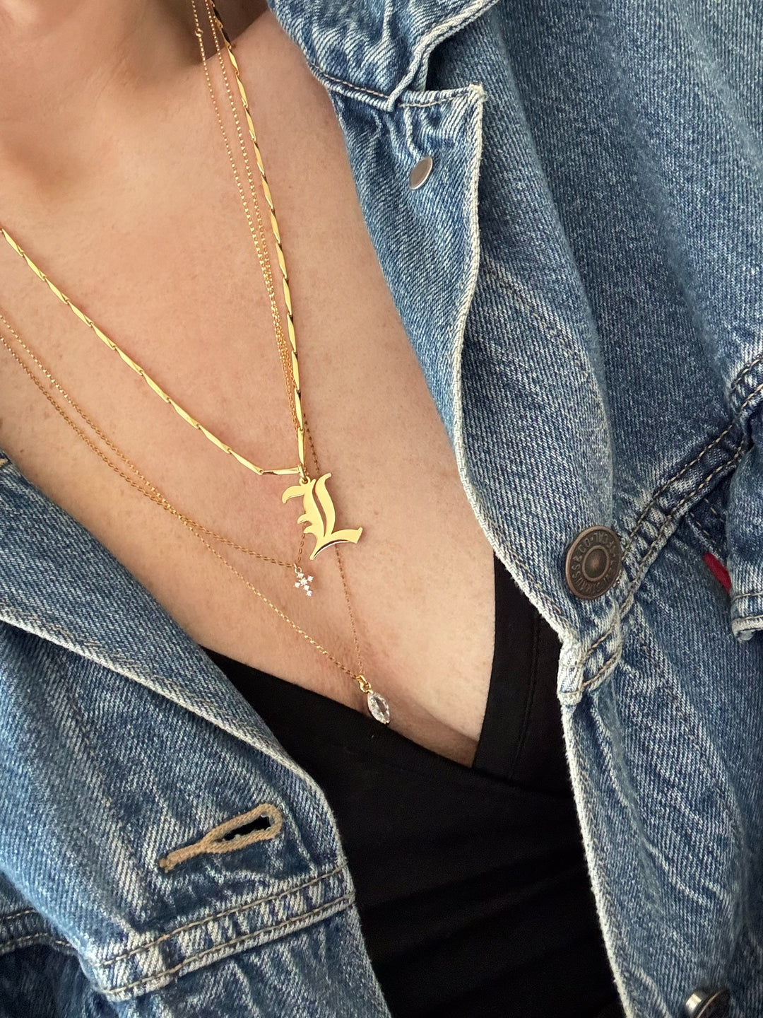 CRYSTAL FLOSS NECKLACES (14K GOLD FILLED)