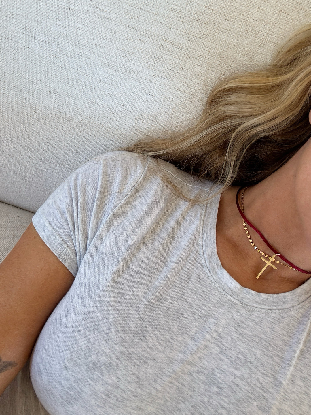 ROUGE CROSS SET (14K GOLD FILLED)