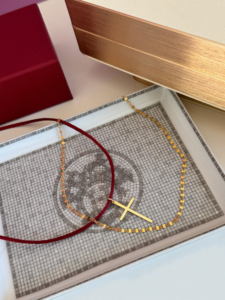 ROUGE CROSS SET (14K GOLD FILLED)