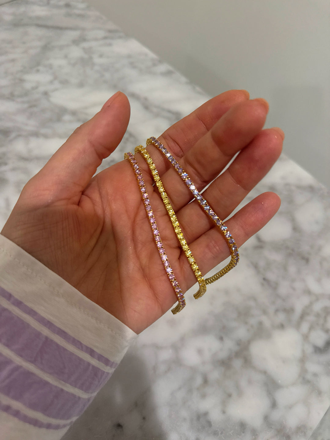 COLOR STORY TENNIS BRACELETS (925 MOISSANITE)