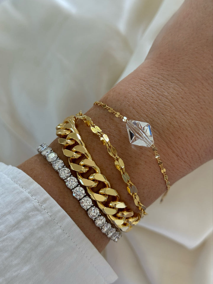 SOL LAYERING BRACELETS (14K GOLD FILLED)