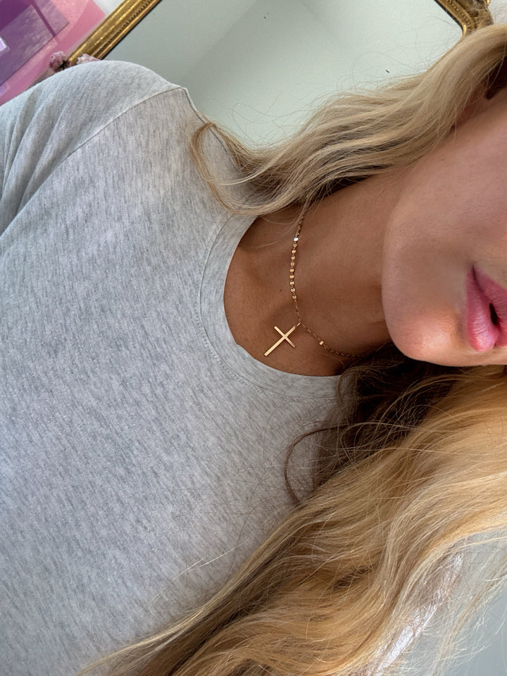 ROUGE CROSS SET (14K GOLD FILLED)