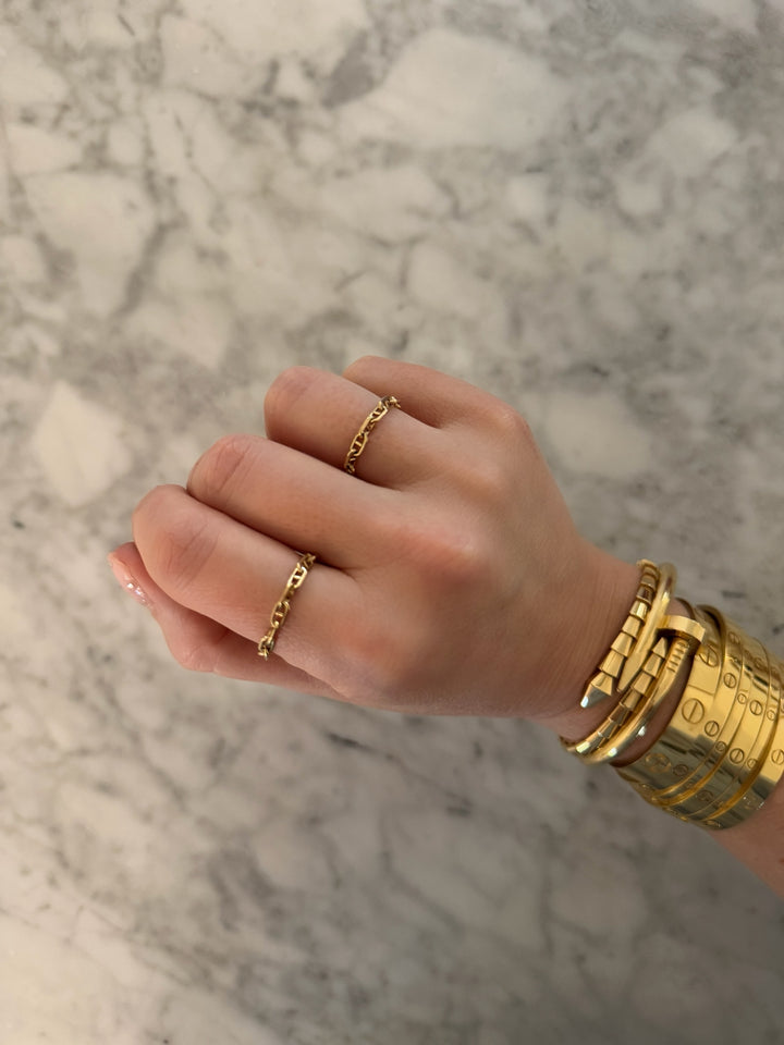 H CHAIN RINGS (14K GOLD FILLED)