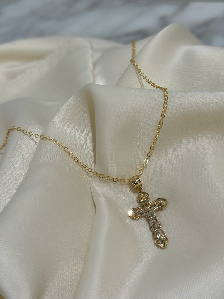 14K ICONIC GLORY CROSS