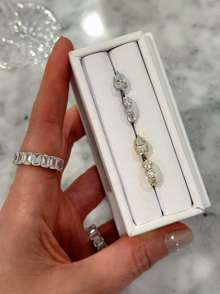 LUXE TEAR STUDS (925 MOISSANITE)