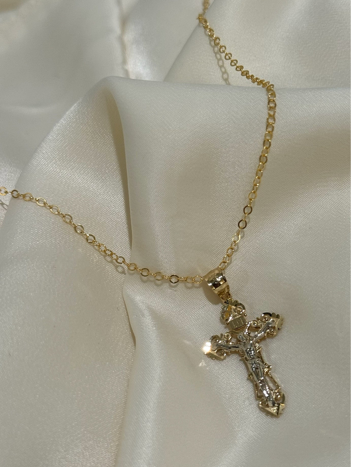 14K ICONIC GLORY CROSS