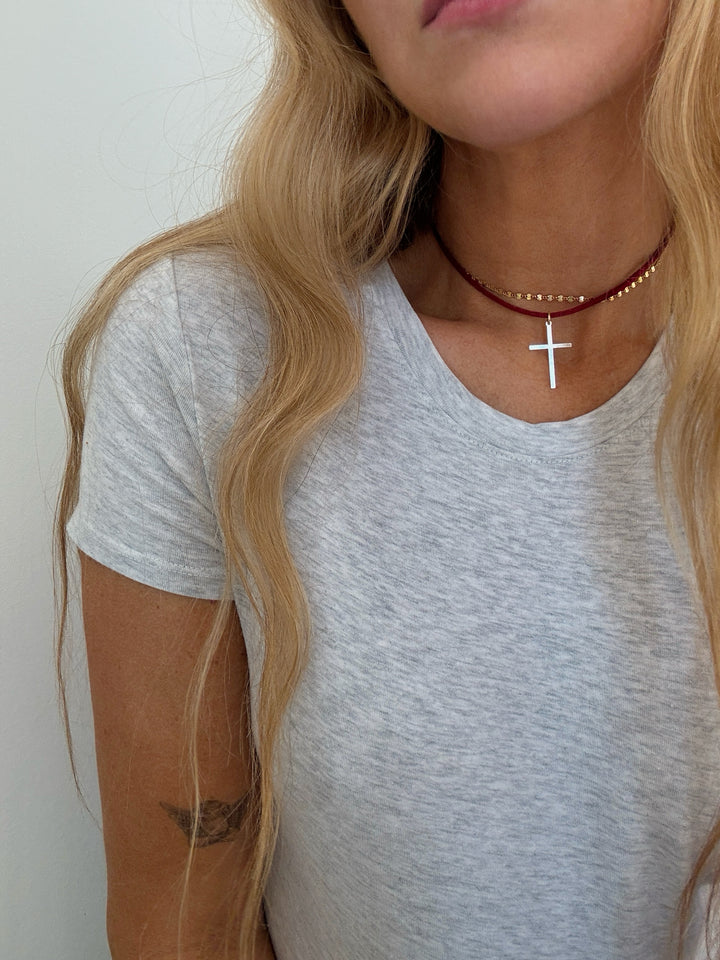 ROUGE CROSS SET (14K GOLD FILLED)