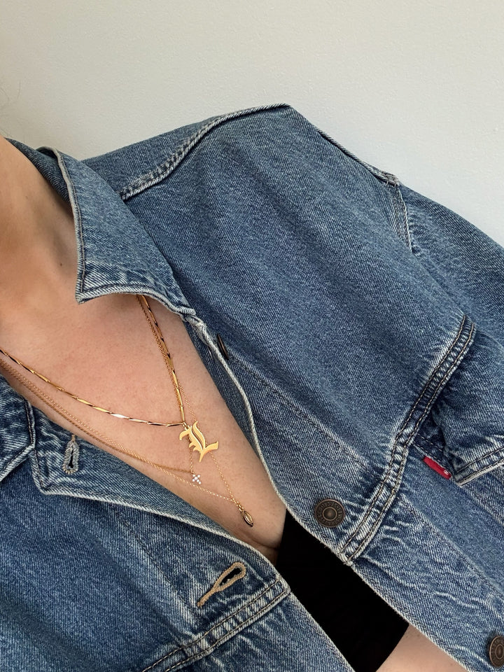 CRYSTAL FLOSS NECKLACES (14K GOLD FILLED)