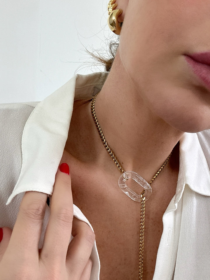 CHIFFON STONE LARIATS