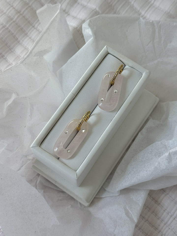 CHIFFON STONE HOOPS