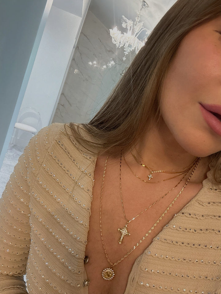 BONBON CROSS (925 STERLING SILVER)