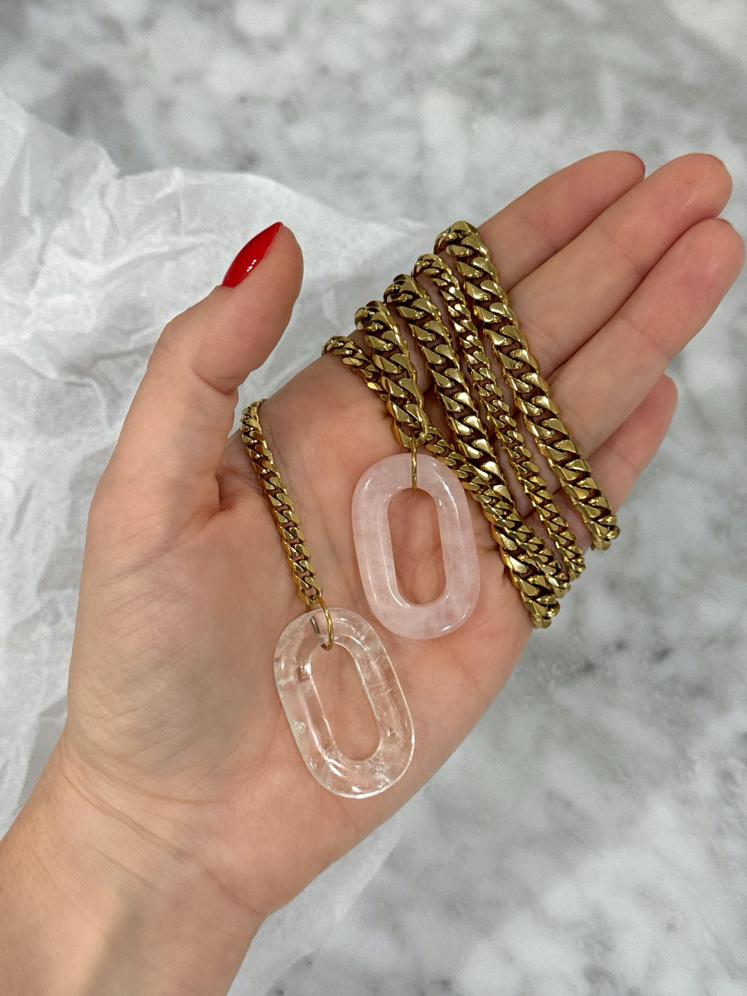 CHIFFON STONE LARIATS
