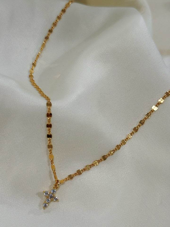 STARLETTE SHINE CROSS (14K GOLD FILLED OR 925 STERLING SILVER)