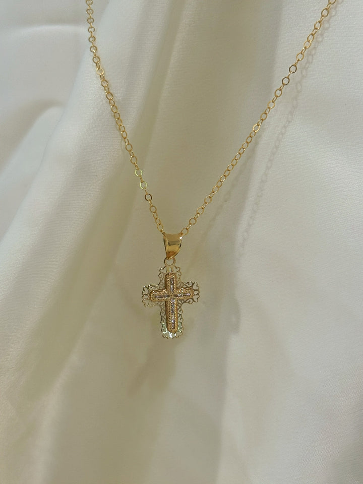 14K ROMANTICA CROSS