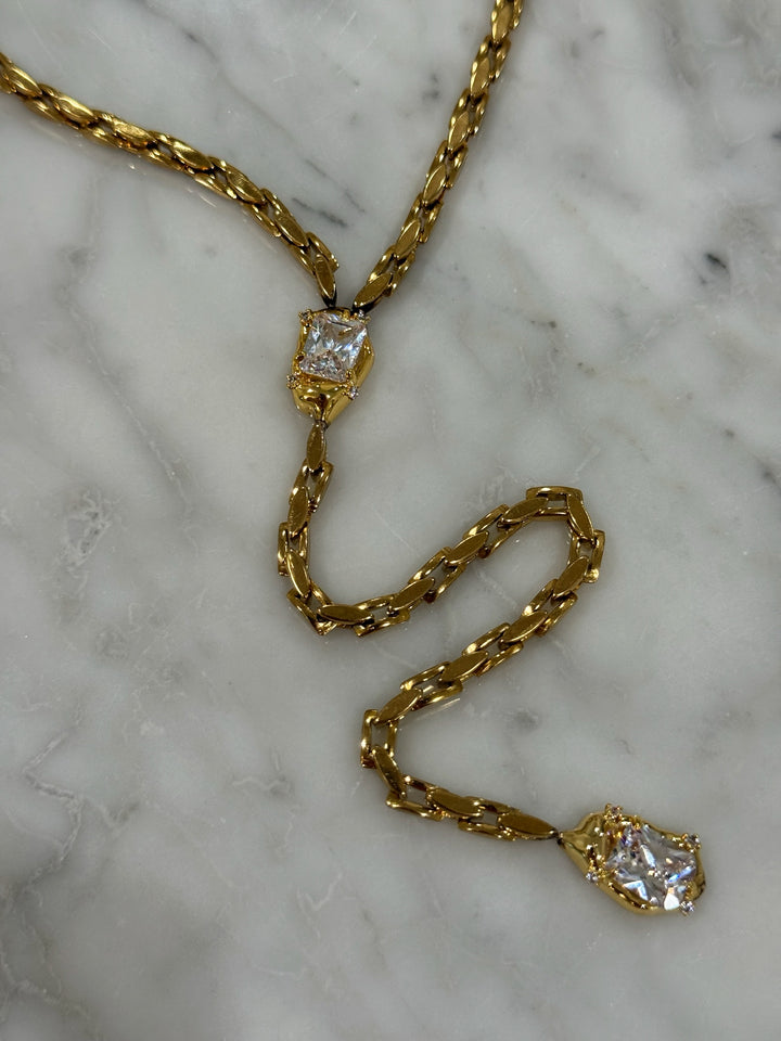 MELTED CRYSTAL LARIAT