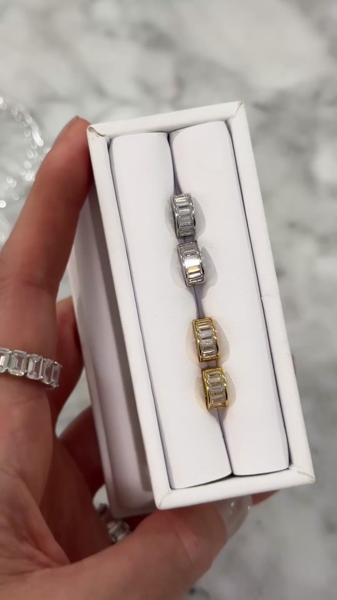 THE PERFECT BAGUETTE HOOP (925 STERLING SILVER)