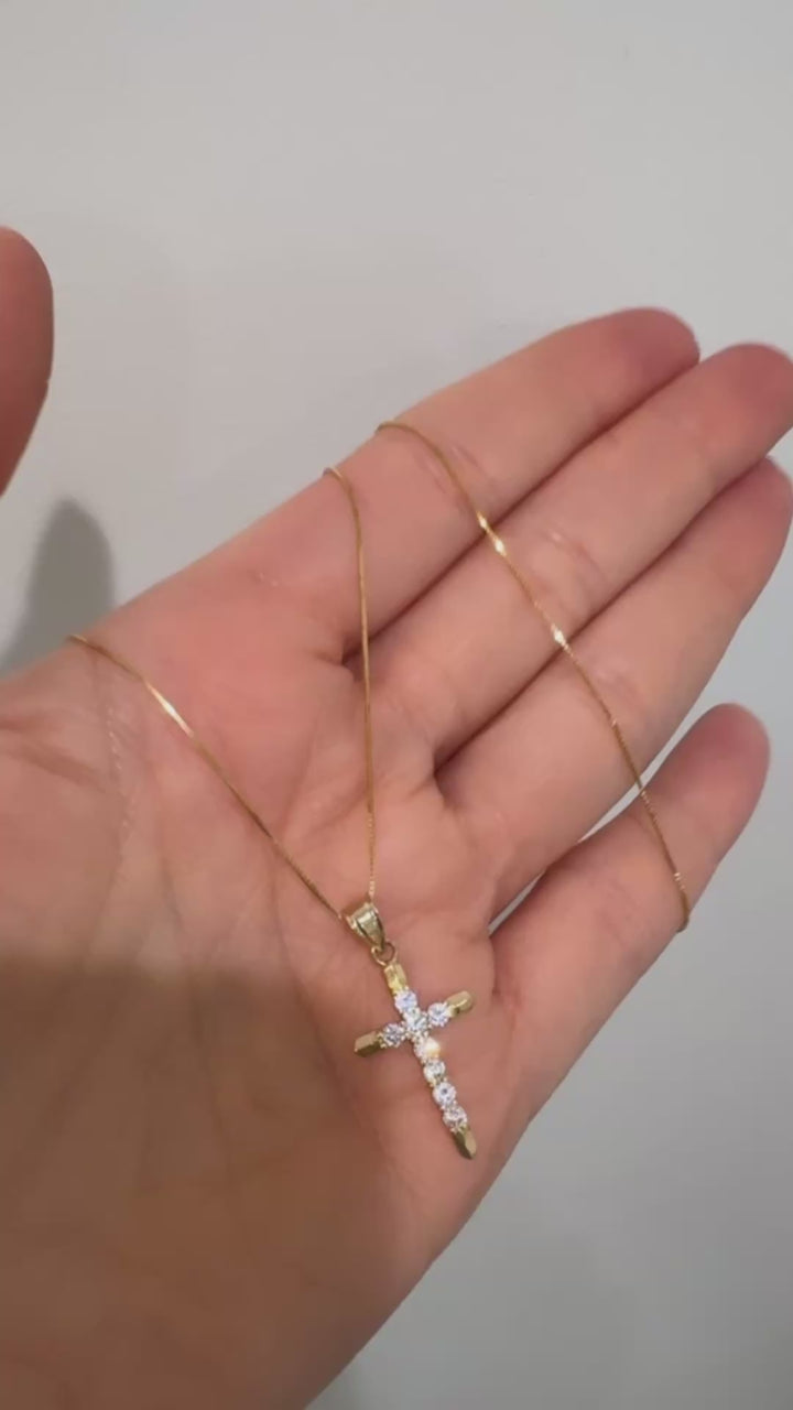 14K ETHEREAL CROSS (VINTAGE)