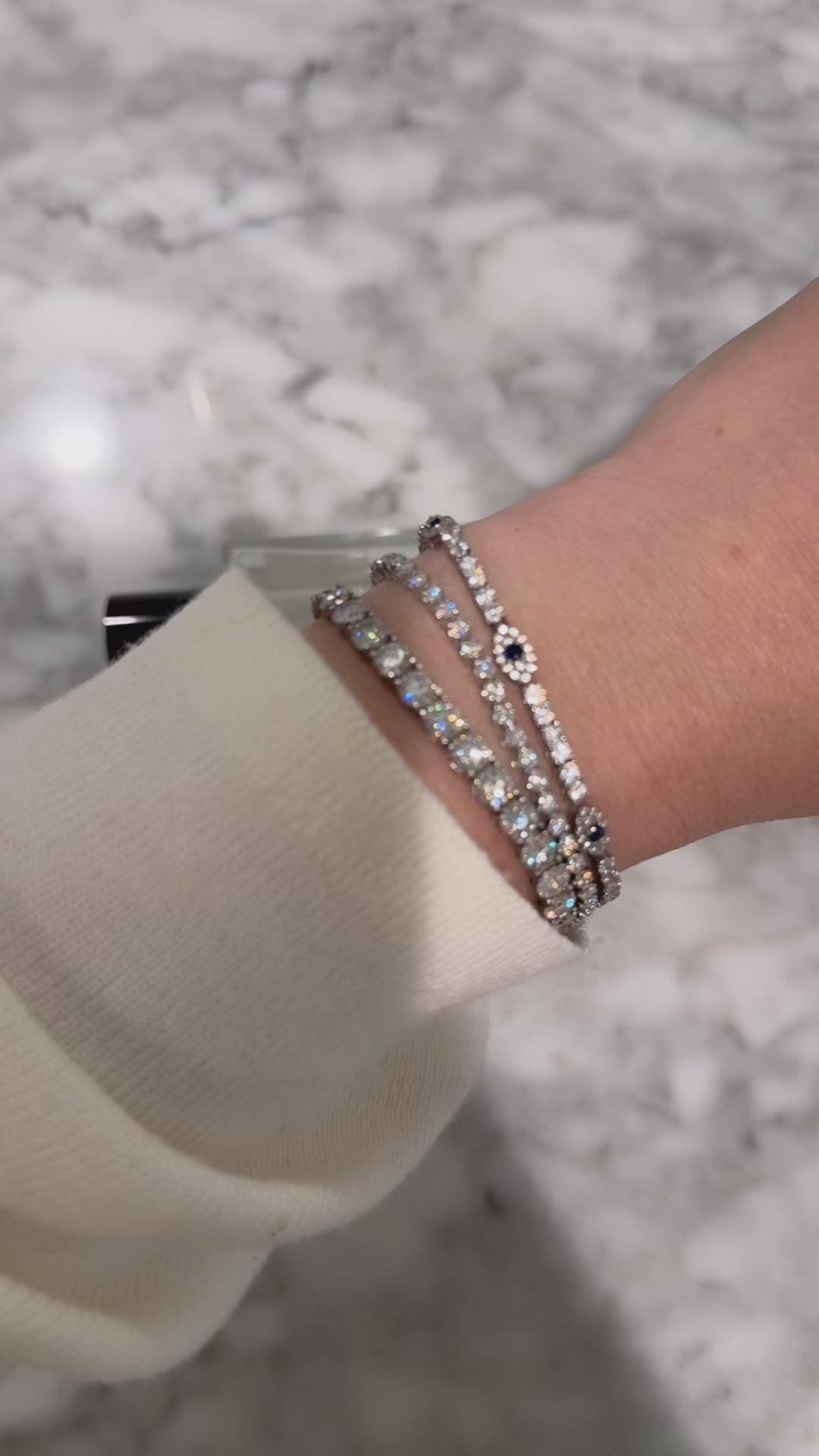 MINI LUXE DREAM TENNIS BRACELET (925 MOISSANITE)