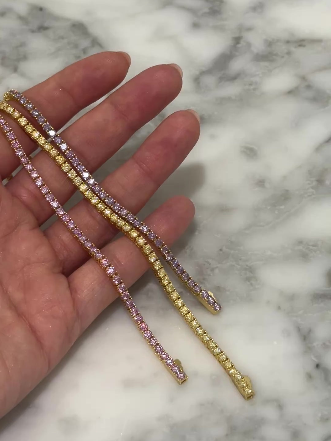 COLOR STORY TENNIS BRACELETS (925 MOISSANITE)