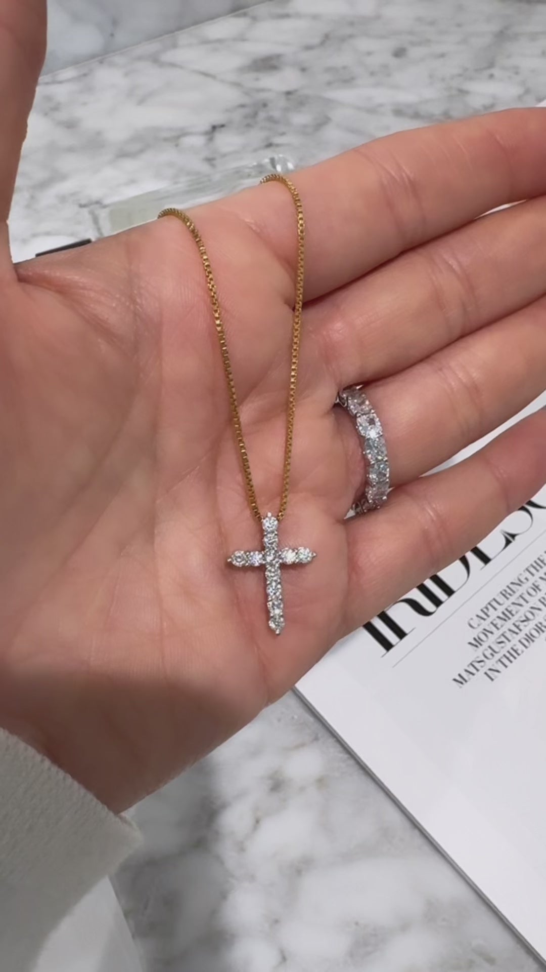 DREAM CROSS (925 MOISSANITE)