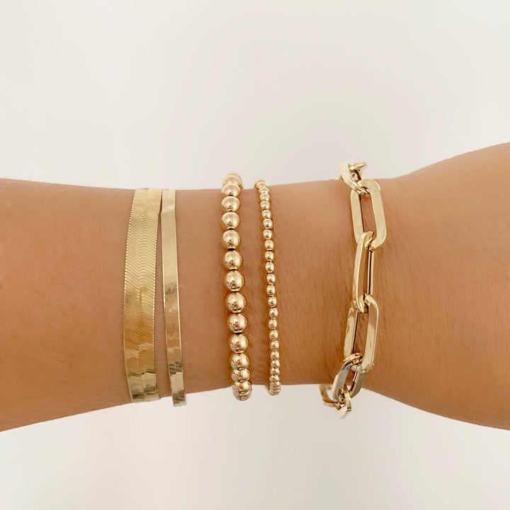 SEMI-FINE STRETCH BRACELETS (14K GOLD FILLED)