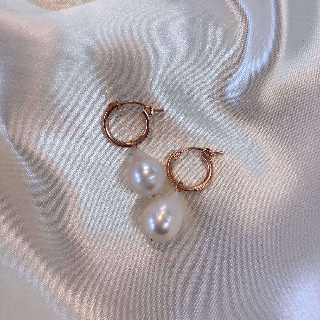 GUMDROP PEARL EARRINGS SET (14K GOLD FILLED OR STERLING SILVER)