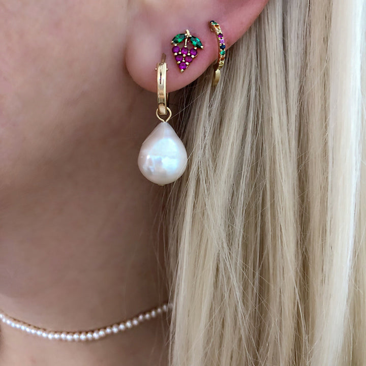 GUMDROP PEARL EARRINGS SET (14K GOLD FILLED OR STERLING SILVER)