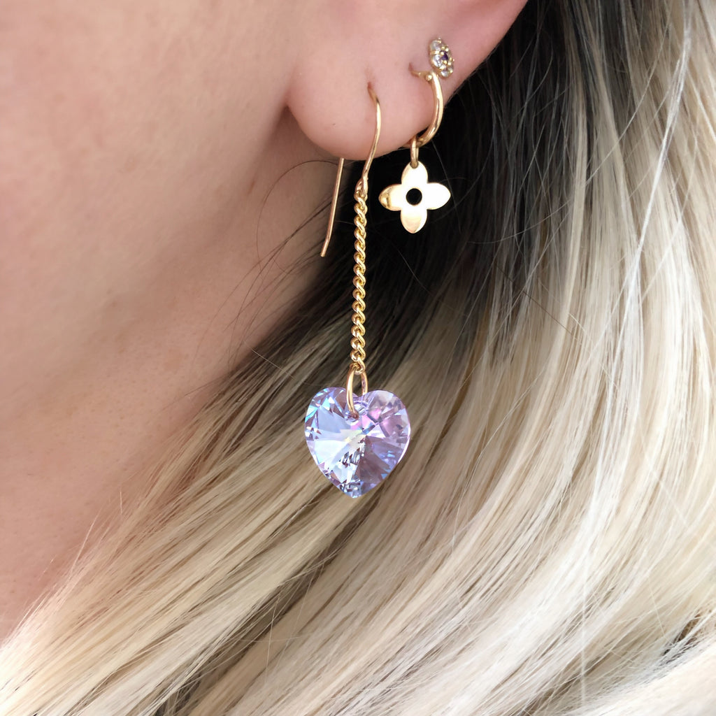 CRYSTAL FANTASY HEARTS (14K GOLD FILLED)