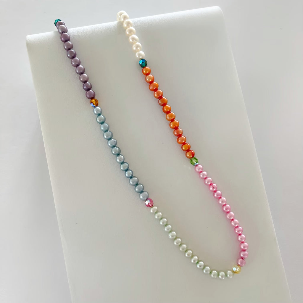 Vintage Multicolored Freshwater Pearl Necklace