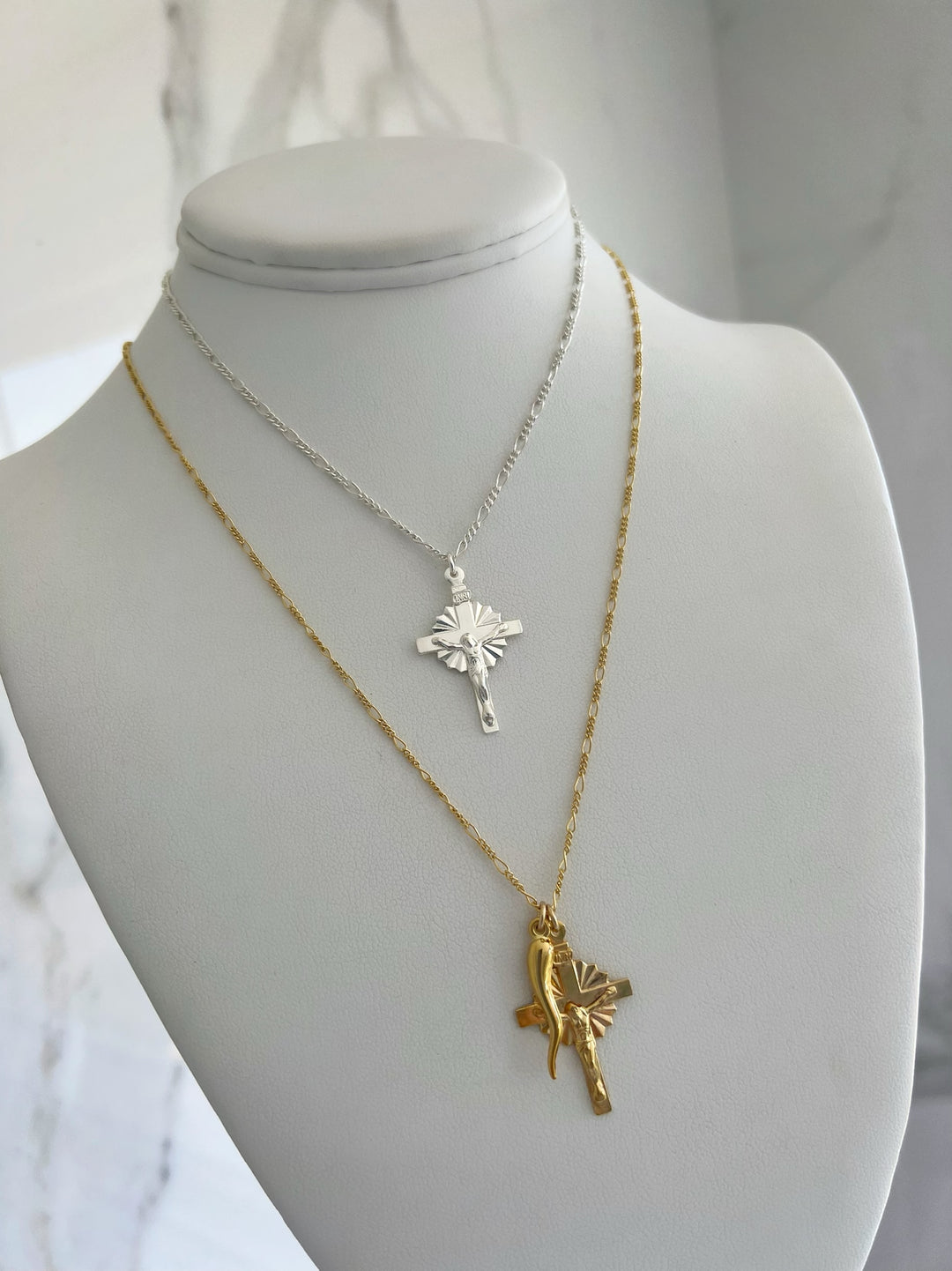 SOLEIL CROSS (14K GOLD FILLED OR 925 STERLING SILVER)