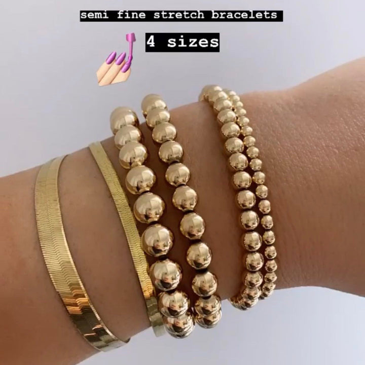 SEMI-FINE STRETCH BRACELETS (14K GOLD FILLED)