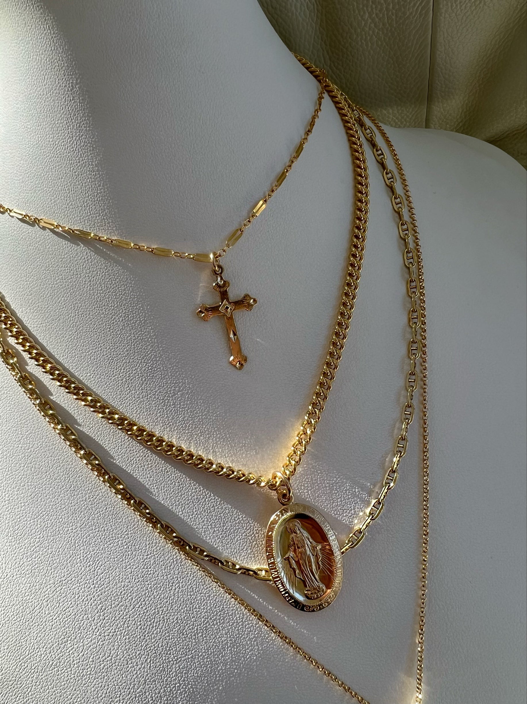 ★HARANG★ HR 330N_Silver Half & Half Chain Necklace Hip Hop No Limit Records Pendant 18