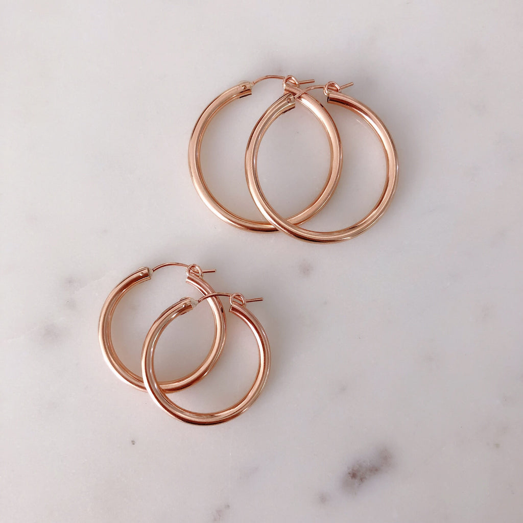 EDIE HOOPS (14K GOLD FILLED OR STERLING SILVER)