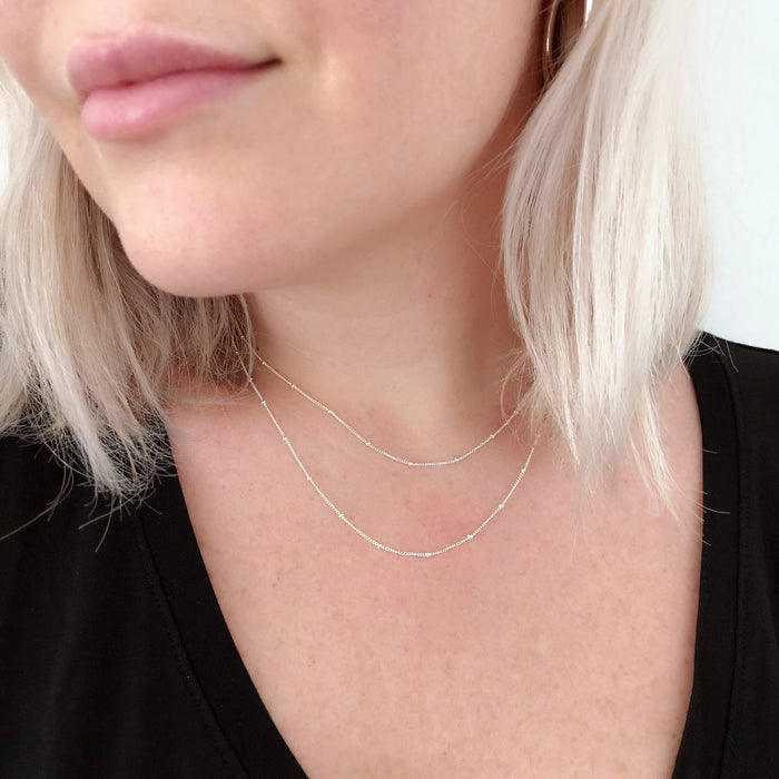 LUXE BALL DETAIL NECKLACES (14K GOLD FILLED OR STERLING SILVER)