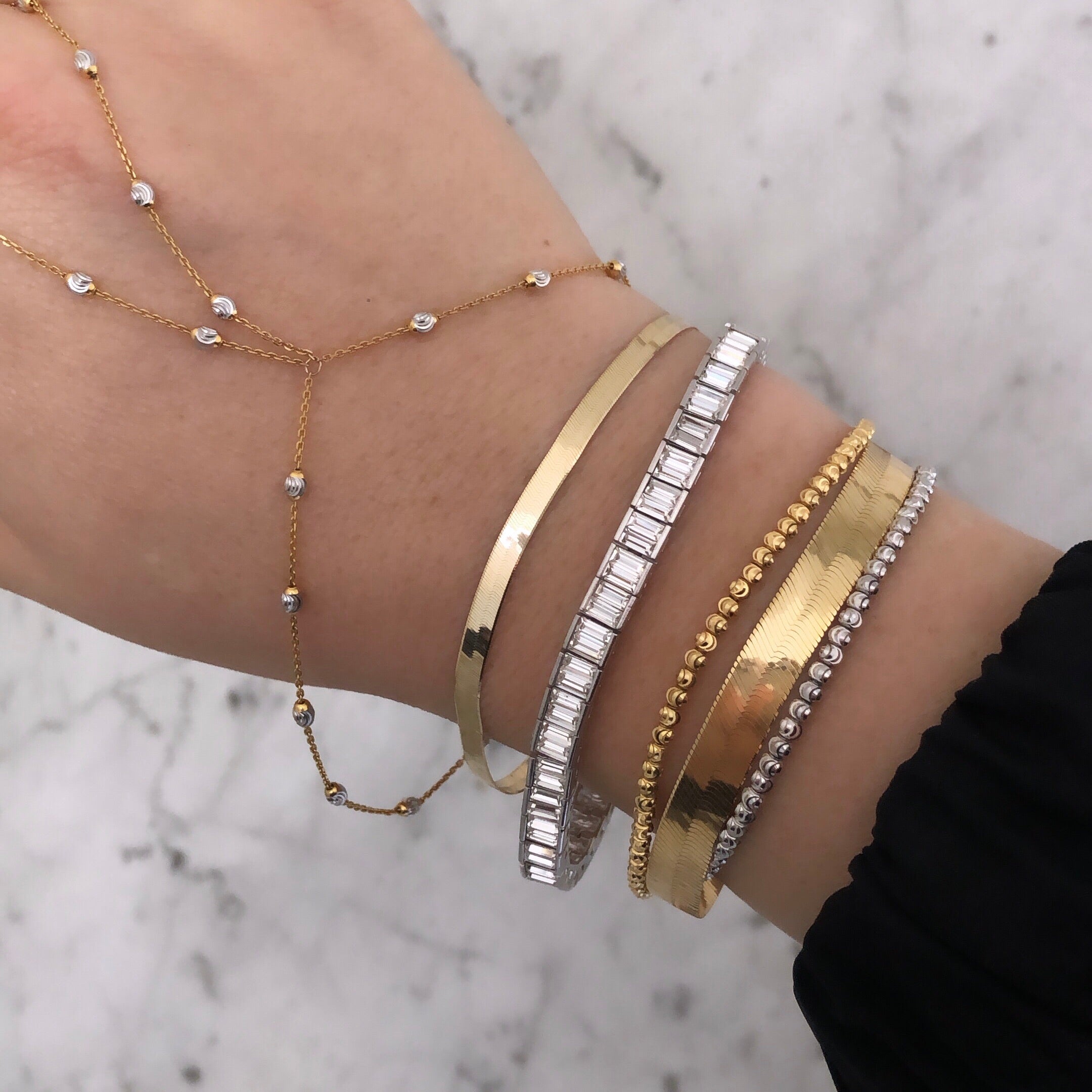 ◆HYERES LOR◆ [BYER] H Edition Silver (W) Tennis Bracelet 3 Pandora Sparkling Heart Tennis Bracelet Silver - POIZON