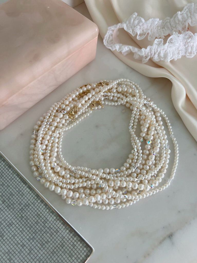 Unique Pearl Bridal Statement Necklace, Chunky Wedding Necklace, OOAK –  Bling Beaded Baubles